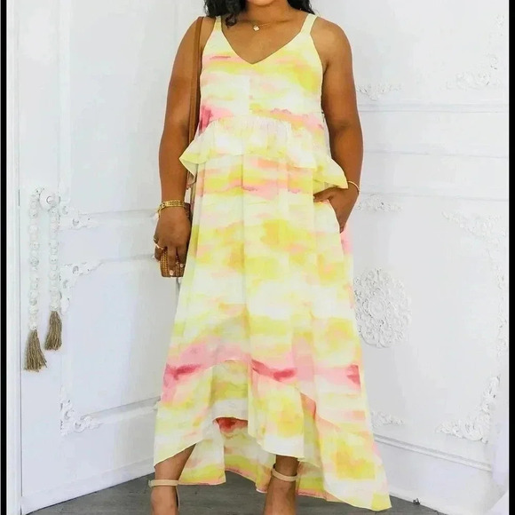 33. Ruffle High Low Maxi Dress - Picture 4 of 10